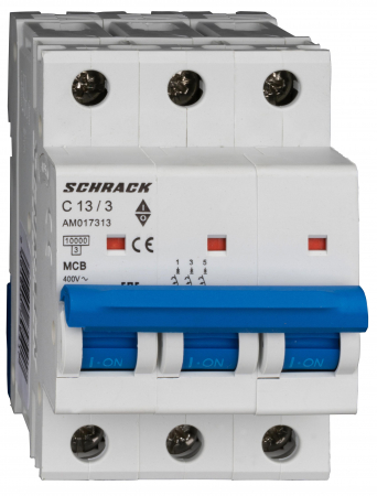 3 Poli - Intreruptor automat AMPARO 10kA, C 16A, 3 poli