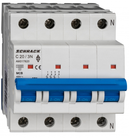 Sigurante automate - Intreruptor automat AMPARO 10kA, C 25A, 3+N