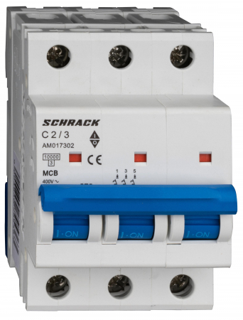 3 Poli - Intreruptor automat AMPARO 10kA, C 4A, 3 poli