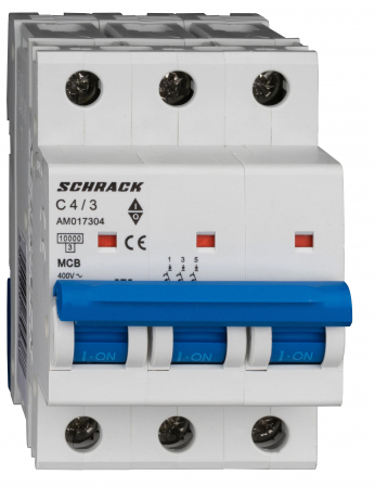 3 Poli - Intreruptor automat AMPARO 10kA, C 6A, 3 poli