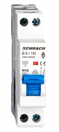 Sigurante automate - Intreruptor automat AMPARO, 4,5kA, B10A, 1P+N, 1modul