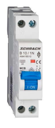 Sigurante automate - Intreruptor automat AMPARO, 4,5kA, B13A, 1P+N, 1modul