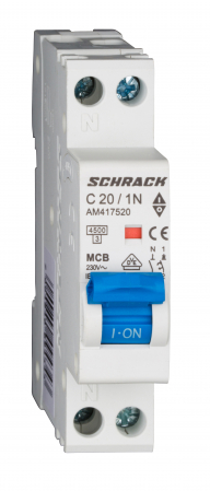 Sigurante automate - Intreruptor automat AMPARO, 4,5kA, C25A, 1P+N, 1modul
