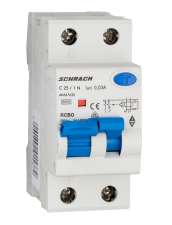 3 Poli + nul - Intreruptor automat+dif. 3+N, AMPARO 6kA, C 6A, 30mA,tip A