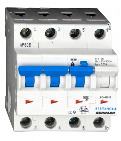 Echipamente Schrack - Intreruptor automat diferential B16/3+N 30mA tip A 6kA