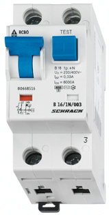 Echipamente Schrack - Intreruptor automat+diferential, B20/30mA, 6kA, tip AC, 1P+N