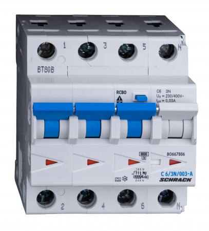 Echipamente Schrack - Intreruptor automat diferential C10/3+N 30mA tip A 6kA