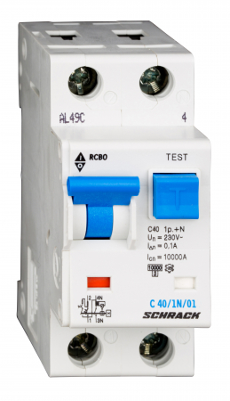 Echipamente Schrack - Intreruptor automat+diferential, C16/100mA, 10kA, tip A,1P+N
