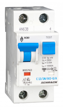Echipamente Schrack - Intreruptor automat+diferential, C16/30mA,10kA,tip A/G,1P+N