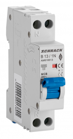 Sigurante automate - Intreruptor automat modular AMPARO, 6kA, B 16A, 1P+N, 1UH