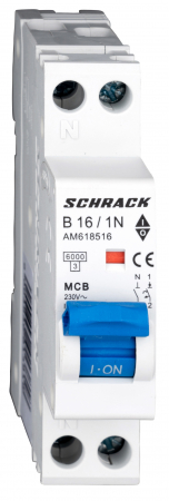 Sigurante automate - Intreruptor automat modular AMPARO, 6kA, B 20A, 1P+N, 1UH