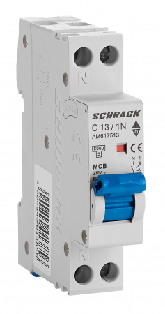 Sigurante automate - Intreruptor automat modular, AMPARO 6kA, C 16A, 1P+N, 1UH