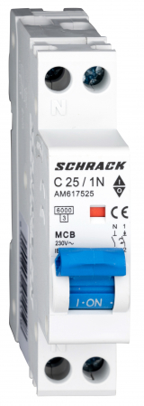 Sigurante automate - Intreruptor automat modular, AMPARO 6kA, C 32A, 1P+N, 1UH