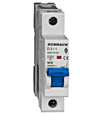 1 Pol - Intreruptor automat modular (MCB) AMPARO 10kA, D 2A, 1 pol
