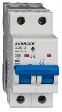 2 Poli - Intreruptor automat modular (MCB) AMPARO 10kA, D 32A, 2 poli