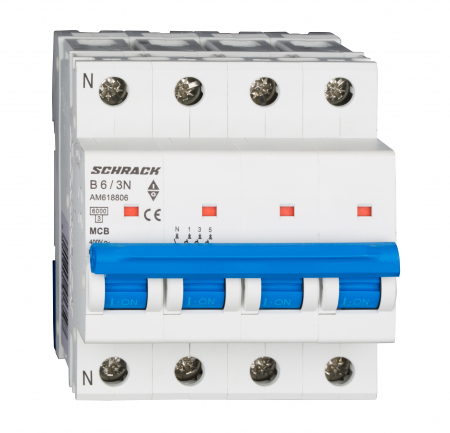 Sigurante automate - Intreruptor automat modular (MCB) AMPARO 6kA, B 10A, 3P+N