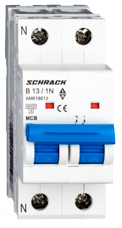 Pol + Nul - Intreruptor automat modular (MCB) AMPARO 6kA, B 16A, 1P+N