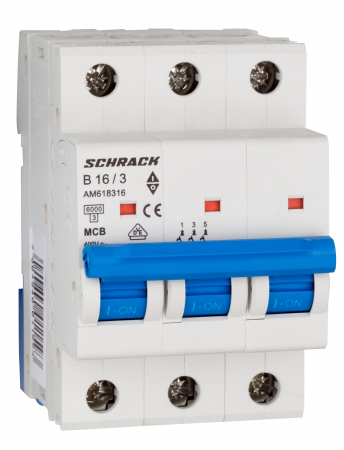 Sigurante automate - Intreruptor automat modular (MCB) AMPARO 6kA, B 20A, 3-poli