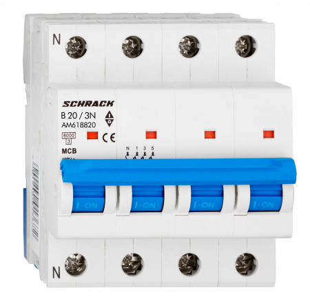 Sigurante automate - Intreruptor automat modular (MCB) AMPARO 6kA, B 25A, 3P+N