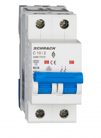 2 Poli - Intreruptor automat modular (MCB) AMPARO 6kA, C 13A, 2-poli