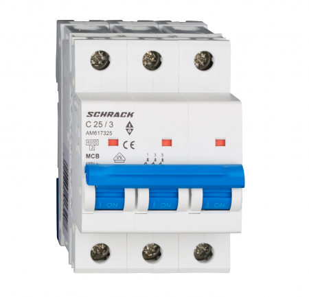 3 Poli - Intreruptor automat modular (MCB) AMPARO 6kA, C 32A, 3-poli