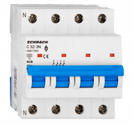Sigurante automate - Intreruptor automat modular (MCB) AMPARO 6kA, C 40A, 3P+N