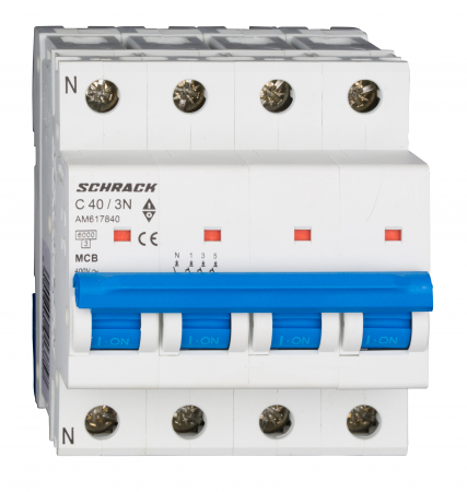 Sigurante automate - Intreruptor automat modular (MCB) AMPARO 6kA, C 50A, 3P+N