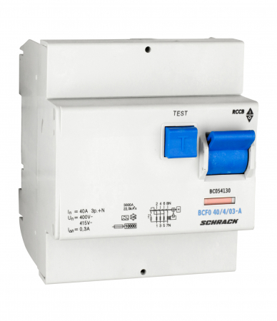 3 Poli + nul - Intreruptor diferential 40A, 2poli, 30mA