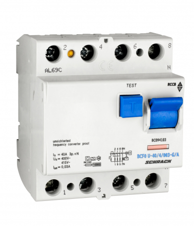 Sigurante automate - Intreruptor diferential 40A 4poli 100mA