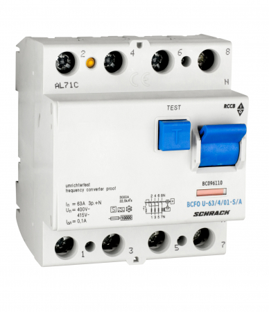 3 Poli + nul - Intreruptor diferential 63A 4poli 300mA