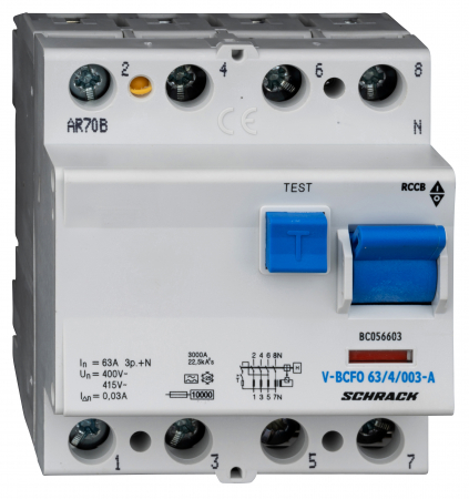 Sigurante automate - Intreruptor diferential 80A 4poli 30mA