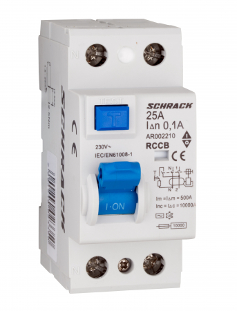 Echipamente Schrack - Intreruptor diferential AMPARO (10kA), 25A, 2-poli, 300mA