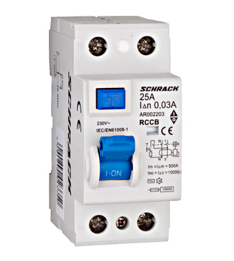 Echipamente Schrack - Intreruptor diferential AMPARO (10kA), 25A, 2-poli, 30mA