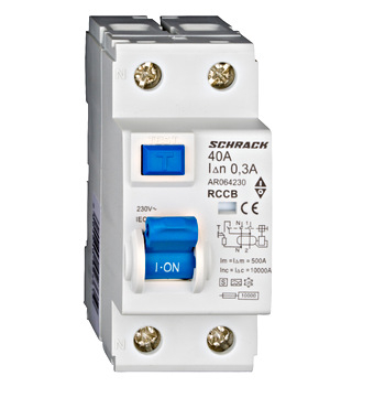 Echipamente Schrack - Intreruptor diferential AMPARO (10kA), 40A, 2-poli, 300mA, S