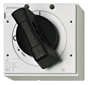 Actionari electrice - Maneta rotativa directa pt. MC2, blocabila, negru/gri