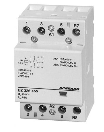 Actionari electrice - Modular contactor 63A 33ND+1NI 24Vca/cc latime 3 modules