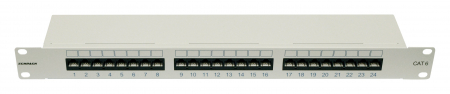 Echipamente Schrack - Patchpanel Cat.6 neecranat 24xRJ45U RAL7035