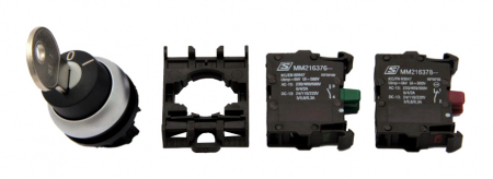 Echipamente Schrack - Set complet selector cu cheie 0-1 fara revenire