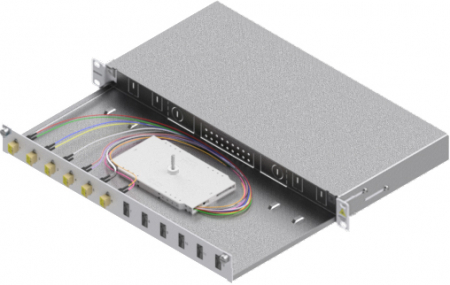 Echipamente Schrack - Splicebox, 12 fibre,LC,50/125µm OM2, culisant,19",1UV