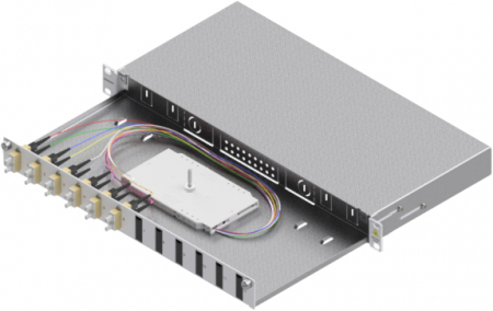 Echipamente Schrack - Splicebox, 12 fibre,SC,50/125µm OM2, culisant,19",1UV