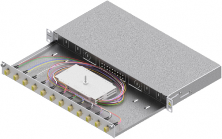 Echipamente Schrack - Splicebox, 24 fibre,LC,50/125µm OM2, culisant,19",1UV