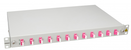 Echipamente Schrack - Splicebox, 24 fibre,LC,50/125µm OM4, culisant,19",1UV , ECO