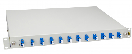 Echipamente Schrack - Splicebox, 24 fibre,LC,9/125µm OS2, culisant,19",1UV , ECO