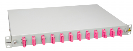 Echipamente Schrack - Splicebox, 24 fibre,SC,50/125µm OM4, culisant,19",1UV , ECO