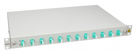 Echipamente Schrack - Splicebox, 4 fibre,LC,50/125µm OM3, culisant,19",1UV , ECO