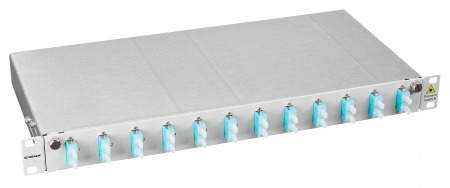 Echipamente Schrack - Splicebox, 8 fibre,SC,50/125µm OM3, culisant,19",1UV