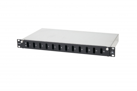 Echipamente Schrack - Splicebox FO gol pt 12 cuplori LC-Duplex, 1U, negru