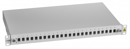 Echipamente Schrack - Splicebox FO gol pt. 24 cuplori LC-Duplex, 1U, RAL7035
