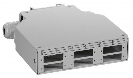 Echipamente Schrack - Splicebox FO pt sina DIN, gol, 6 SC-Duplex, RAL7035
