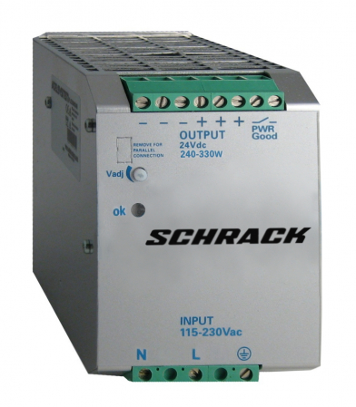 Echipamente Schrack - Sursa de alim. in comutatie 1f., 230VCA/24VCC, 12A la 50°C